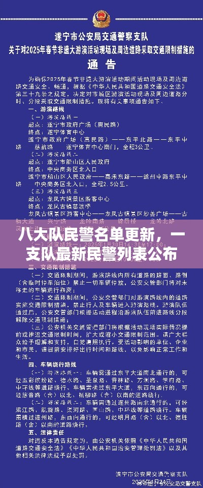 八大队民警名单更新，一支队最新民警列表公布