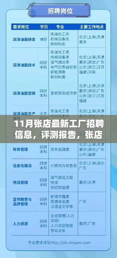 张店工厂十一月最新招聘信息深度解析与评测报告