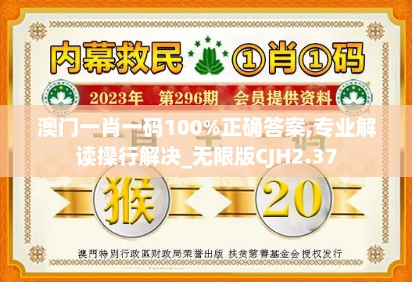 澳门一肖一码100%正确答案,专业解读操行解决_无限版CJH2.37