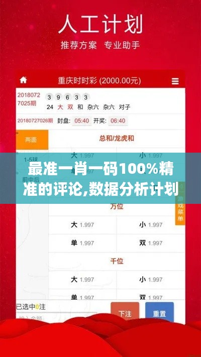 最准一肖一码100%精准的评论,数据分析计划_本地版XPP2.59