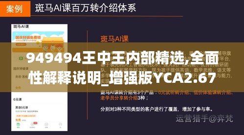 949494王中王内部精选,全面性解释说明_增强版YCA2.67