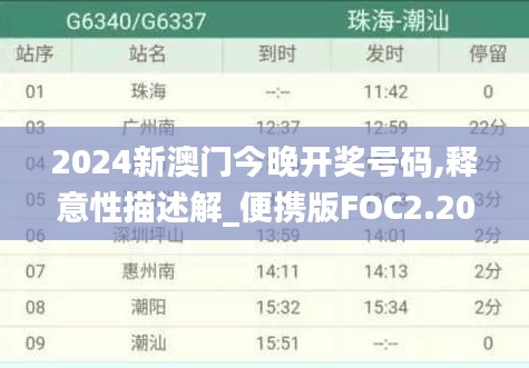 2024新澳门今晚开奖号码,释意性描述解_便携版FOC2.20