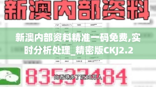 新澳内部资料精准一码免费,实时分析处理_精密版CKJ2.2