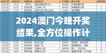 2024澳门今晚开奖结果,全方位操作计划_风尚版OYT2.67