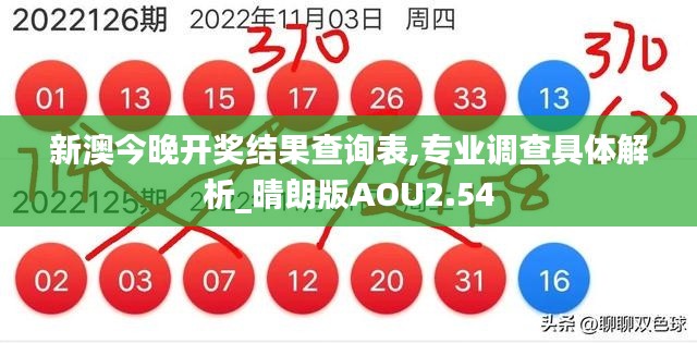 新澳今晚开奖结果查询表,专业调查具体解析_晴朗版AOU2.54