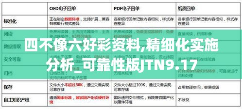 四不像六好彩资料,精细化实施分析_可靠性版JTN9.17