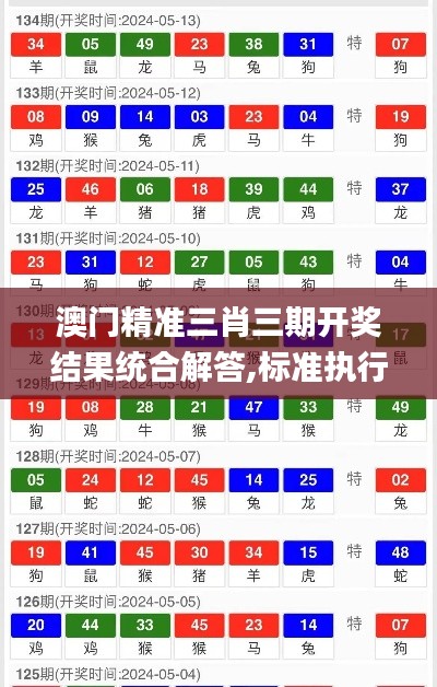 澳门精准三肖三期开奖结果统合解答,标准执行具体评价_创意版STK9.28