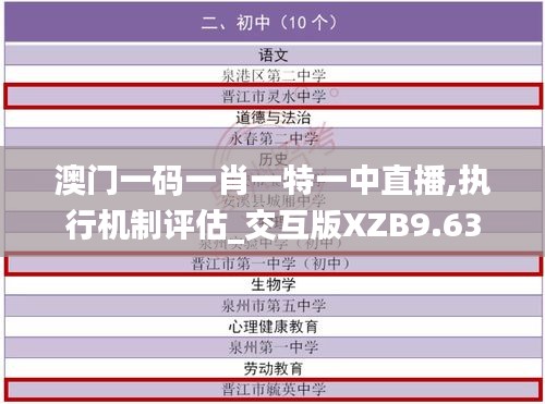 澳门一码一肖一特一中直播,执行机制评估_交互版XZB9.63