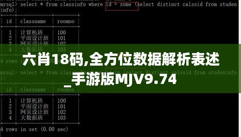 六肖18码,全方位数据解析表述_手游版MJV9.74