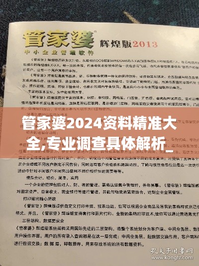 管家婆2024资料精准大全,专业调查具体解析_感知版JZE9.67