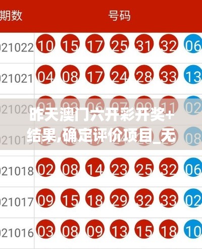昨天澳门六开彩开奖+结果,确定评价项目_无线版XIB9.7
