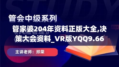 管家婆204年资料正版大全,决策大会资料_VR版YQQ9.66