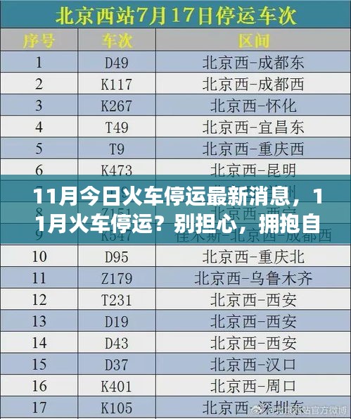 11月火车停运最新消息，拥抱自然之旅，探寻宁静港湾的启程之道