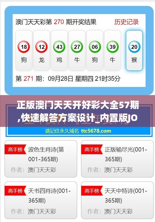 正版澳门天天开好彩大全57期,快速解答方案设计_内置版JOA9.4
