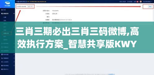 三肖三期必出三肖三码微博,高效执行方案_智慧共享版KWY9.65