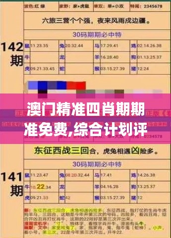 澳门精准四肖期期准免费,综合计划评估_愉悦版WQS9.23
