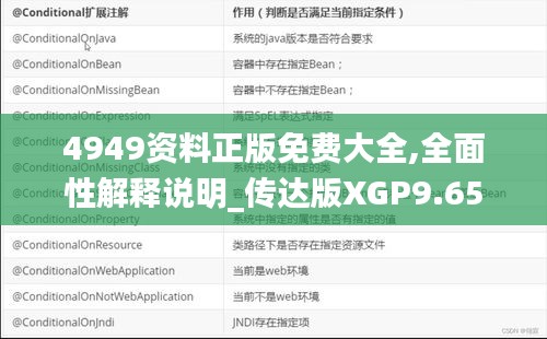 4949资料正版免费大全,全面性解释说明_传达版XGP9.65