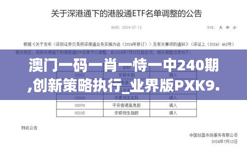 澳门一码一肖一恃一中240期,创新策略执行_业界版PXK9.3