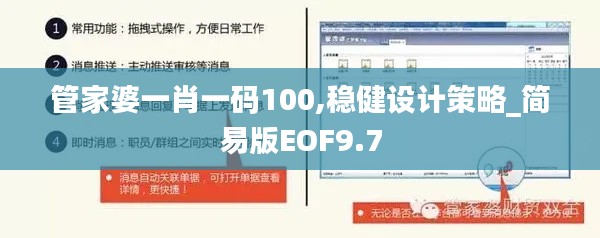 管家婆一肖一码100,稳健设计策略_简易版EOF9.7