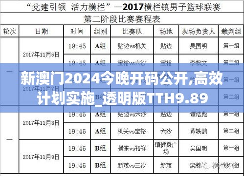新澳门2024今晚开码公开,高效计划实施_透明版TTH9.89