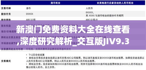 新澳门免费资料大全在线查看,深度研究解析_交互版JIV9.30