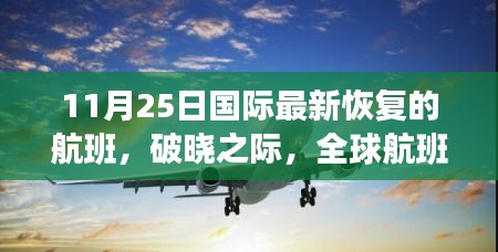 全球航班重启之路，纪念国际航班恢复的重要时刻（11月25日破晓之际）
