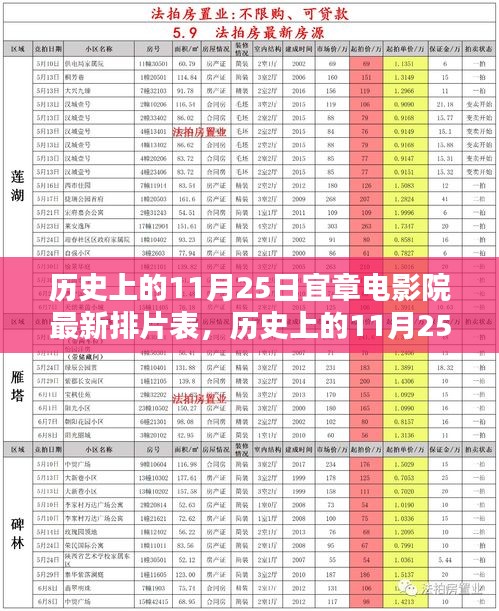 历史上的11月25日宜章电影院排片表，深度评测与详细介绍