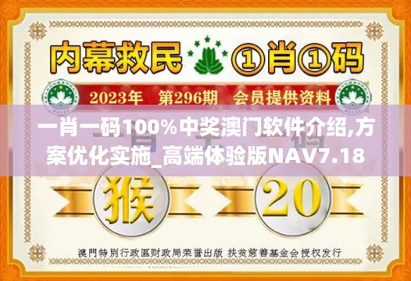 一肖一码100%中奖澳门软件介绍,方案优化实施_高端体验版NAV7.18