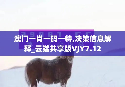 澳门一肖一码一特,决策信息解释_云端共享版VJY7.12