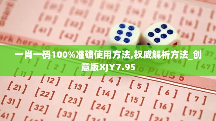 一肖一码100%准确使用方法,权威解析方法_创意版XJY7.95