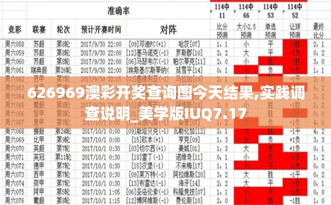 626969澳彩开奖查询图今天结果,实践调查说明_美学版IUQ7.17