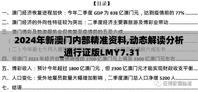 2024年新澳门内部精准资料,动态解读分析_通行证版LMY7.31