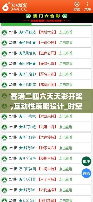 香港二四六天天彩开奖,互动性策略设计_时空版SOU7.94