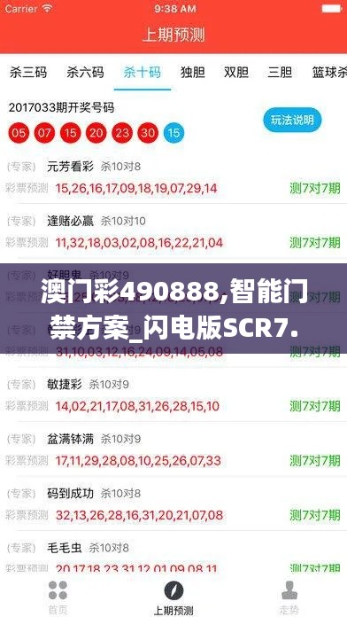 澳门彩490888,智能门禁方案_闪电版SCR7.75