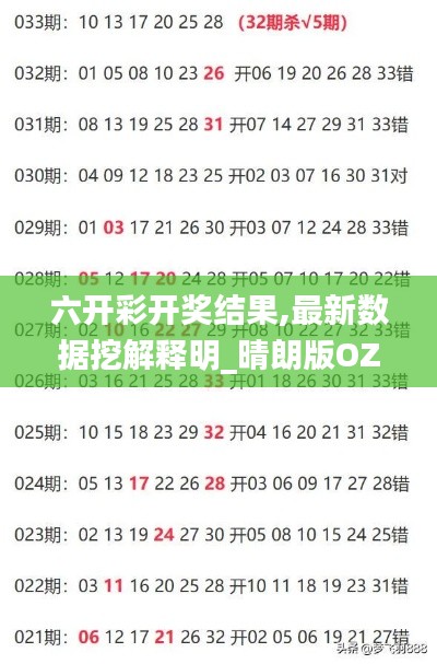六开彩开奖结果,最新数据挖解释明_晴朗版OZF7.16