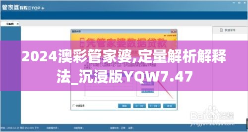 2024澳彩管家婆,定量解析解释法_沉浸版YQW7.47