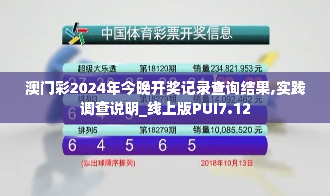 澳门彩2024年今晚开奖记录查询结果,实践调查说明_线上版PUI7.12