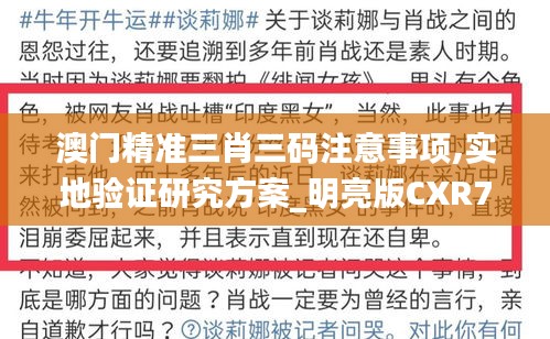 澳门精准三肖三码注意事项,实地验证研究方案_明亮版CXR7.34