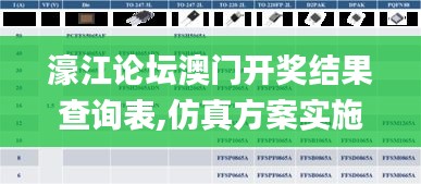 濠江论坛澳门开奖结果查询表,仿真方案实施_拍照版SFI7.18