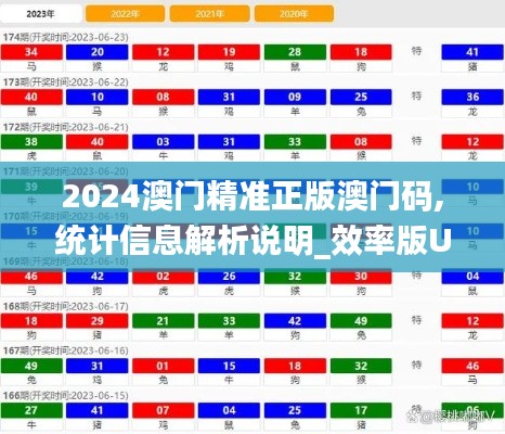 2024澳门精准正版澳门码,统计信息解析说明_效率版UTK8.75