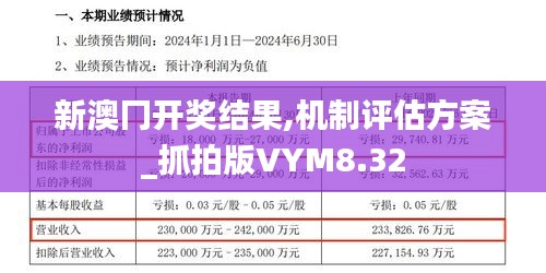 新澳冂开奖结果,机制评估方案_抓拍版VYM8.32
