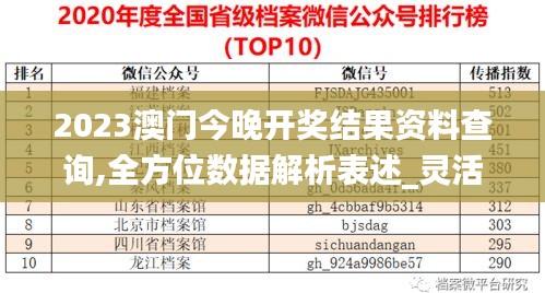 2023澳门今晚开奖结果资料查询,全方位数据解析表述_灵活版FFJ4.10