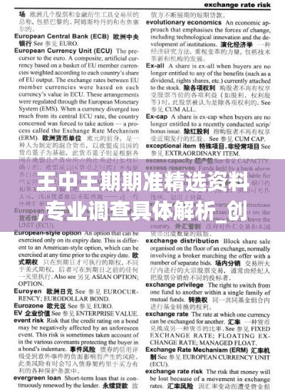王中王期期准精选资料,专业调查具体解析_创意版GXB8.58