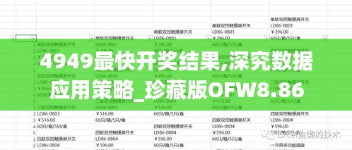 4949最快开奖结果,深究数据应用策略_珍藏版OFW8.86