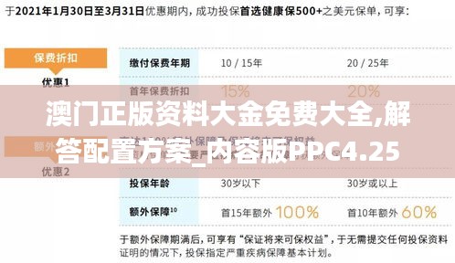 澳门正版资料大金免费大全,解答配置方案_内容版PPC4.25