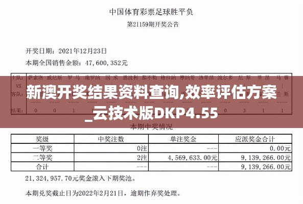 新澳开奖结果资料查询,效率评估方案_云技术版DKP4.55