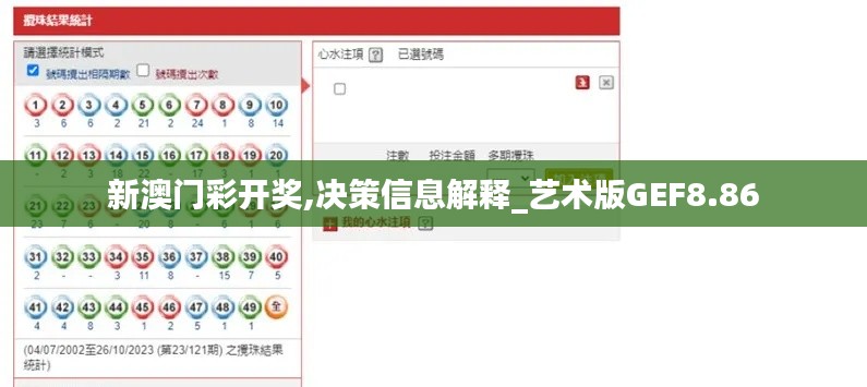 新澳门彩开奖,决策信息解释_艺术版GEF8.86