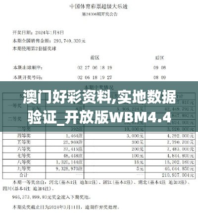 澳门好彩资料,实地数据验证_开放版WBM4.48