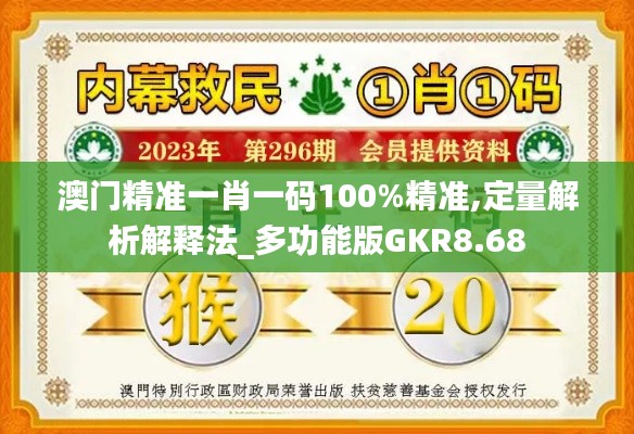 澳门精准一肖一码100%精准,定量解析解释法_多功能版GKR8.68