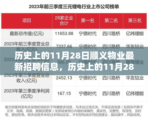 历史上的11月28日顺义物业最新招聘信息全攻略，初学者与进阶用户均可获取